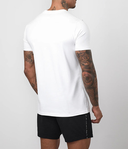 Men’s Custom White and Black Taped Casual Sportswear 2 Piece Gym Outfit- Quick-Dry Breathable Upscale OEM Summer Fitness Suit - Product Image 3