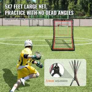 Rete di Rimbalzo per Lacrosse 5x7 Piedi, Rete da Pallavolo da Giardino, Schermo di Allenamento per Baseball/Softball, Attrezzatura per il Ritorno della Palla - Product Image 3