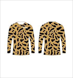 Camiseta de Manga Larga con Estampado de Leopardo para Hombre, Cuello Redondo, Secado Rápido, Uso Casual, Corte Regular, Impresión por Sublimación, Venta al Por Mayor OEM - Product Image 1