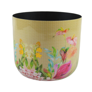 Macetas Negras Pintadas a Mano con Diseños Florales, Hechas a Mano, Ecológicas, Personalizadas, de la Mejor Calidad, Macetas de Hierro con Diseños Pintados a Mano - Product Image 4