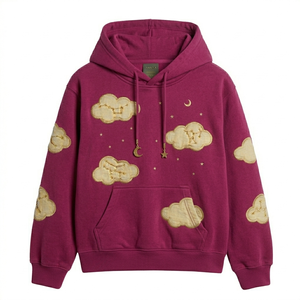 เสื้อฮู้ดดี้โอเวอร์ไซส์คุณภาพดีที่สุดสำหรับผู้หญิง ระบายอากาศได้ดี ผลิตจากผ้าฝ้าย 100% คุณภาพสูง พิมพ์โลโก้ตามสั่งได้ - Product Image 1