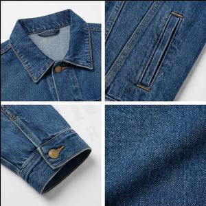 Veste en jean sans capuche pour homme, logo sur le devant, haute qualité, séchage rapide, respirante, vêtements d'hiver, fermeture à boutons, fabrication en usine - Product Image 4