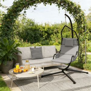 Hamaca Colgante Gris para Patio, Muebles de Exterior Cómodos - Product Image 4