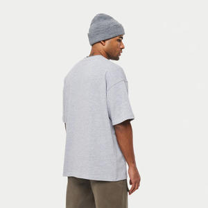 T-shirts pour hommes de couleur unie, style tendance, grande taille, col rond, légers, coupe ample, t-shirts d'été pour hommes - Product Image 2