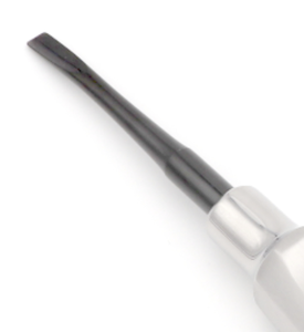 Curved 4mm Black Line Luxating Elevator Dental Extraction Instrument <b>Thin</b> Sharp Blade Black Coated Tip Periodontal Ligament Cutt - Product Image 2