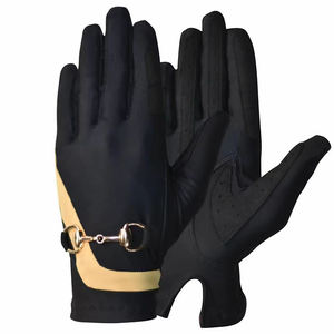 Guantes de equitación de cuero genuino personalizados con dedos completos, transpirables, para invierno, con logotipo personalizado, guantes de equitación para ecuestres. - Product Image 2