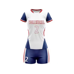 Uniforme Personalizado de Voleibol para Hombre, Conjunto de Camiseta y Pantalones Cortos, Impresión por Sublimación Frontal, Secado Rápido, 100% Poliéster, Cintura Elástica Alta - Product Image 2