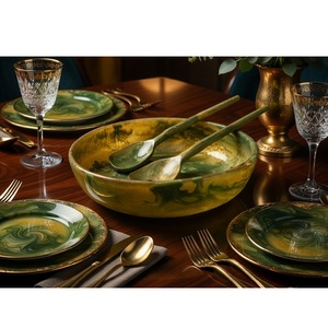 Tazón de Resina con Logotipo Personalizable, para el Hogar, Hoteles, Bodas, Restaurantes, Vajilla Duradera Apta para Lavavajillas, Decoración de Mesa, Tazón para Servir Ensaladas y Frutas - Product Image 1