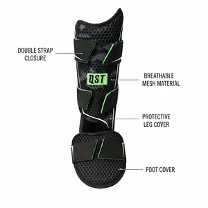 Baseball Leg Guard Protective Shin Guard Padded Adjustable Strap Sports Equipment Custom Logo OEM Wholesale Bulk Supply - Product Image 4