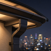 Abri de stationnement pour 2 voitures Angye, moderne et luxueux, personnalisé pour villa, avec toit en aluminium thermolaqué et auvent imperméable