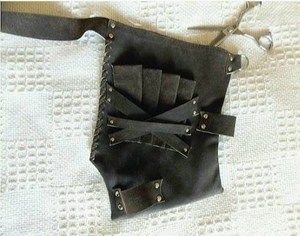 Durable Genuine Leather Barber Scissor <b>Case</b> Professional Hair Stylist <b>Tool</b> Belt Holster For 6 Pairs Shears LBSH-0005B - Product Image 4
