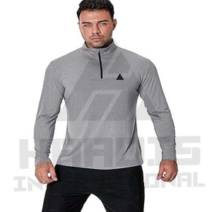 T-shirt à manches longues coupe ajustée, nouveau style, col rond, design tendance, panneau de couleur contrastée, t-shirt en coton pour homme - Product Image 3