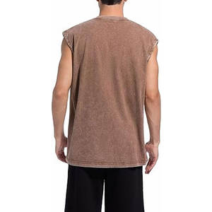 Camisetas sin mangas para hombre, estilo vintage con efecto desgastado, holgadas, para gimnasio, entrenamiento atlético y fitness - Product Image 3