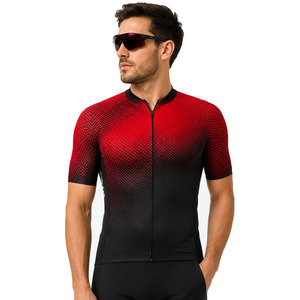 Men Cycling Zipper Jersey Short Sleeve OEM Men's <b>Compression</b> Cycling Jersey Men's Sublimation Road Bike Jersey - Product Image 1