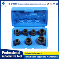 Jeu de douilles à chocs HTL 7 pièces 6S 8S 10S 12S étoile 3 points, kit d'outils de réparation maître pour Nissan Renault Toyota Honda Subaru