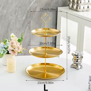 Living Room Coffee <b>Table</b> Multi-Layer Fruit Tray Storage Rack & <b>Basket</b> with Light Luxury Design For home - Product Image 4
