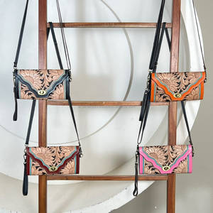 Bolsos Mini de Cuero Genuino con Diseño de Lujo, Hechos a Mano, con Estampado Floral, para Cosméticos, Teléfono y Uso Diario, para Mujer - Product Image 3