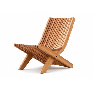 Chaise longue d'extérieur en teck, moderne, à lattes, pour jardin, patio, resort, chaise de relaxation - Product Image 4