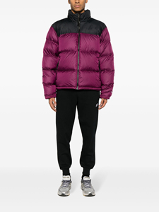 Wholesale Men's Two-Tone Puffer <b>Jacket</b> Burgundy Black Winter <b>Warm</b> Padded Coat Windproof Outdoor High Neck Quilted Bubble <b>Jacket</b> - Product Image 5