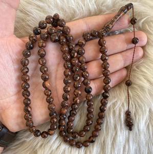 Tasbih musulman en bois naturel, chapelet de prière, perles de prière Tahbih, cadeau de fête musulmane, religieux islamique naturel - Product Image 2
