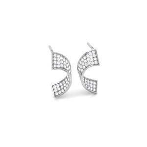 Superbes Clous d'oreilles à facettes circulaires en argent pur 925 plaqué or, accessoires féminins de qualité supérieure, cadeau époustouflant pour soirées de gala - Product Image 5
