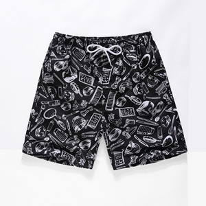 Custom Logo <b>Men's</b> Knee Solid Beach Swim Shorts <b>Trunks</b> Surf Bathing Silk Screen Printed High Street Style Quick Dry Eco-Friendly - Product Image 5