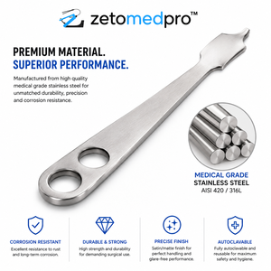 Retractor de Cabeza de Húmero de 8.5 pulgadas (21.6 cm) con Hoja de 18 mm de Ancho, Instrumento Quirúrgico Ortopédico Zetomed Pro - Product Image 5