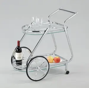 Carrito de barra para el hogar de latón y hierro, carrito de servicio de Metal para uso en cocina y comedor de restaurante de Hotel