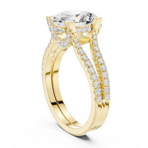 Anillo de Compromiso y Boda para Mujer, Oro Sólido de 14k, Certificado IGI, Diamante Cultivado en Laboratorio de 1.50 CT, Corte Ovalado, E VS1, Venta Caliente - Product Image 3