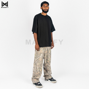 เสื้อยืดโอเวอร์ไซส์ทรงหลวม สตรีทแวร์ ยูนิเซ็กส์ ผ้าคอตตอน 100% เนื้อหนา สำหรับขายส่ง รับผลิตแบบ OEM - Product Image 3