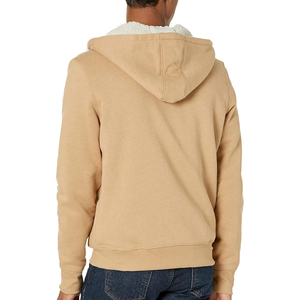 Sweat-shirt à capuche en polaire beige pour homme, coupe classique, décontracté, pour l'automne - Product Image 2