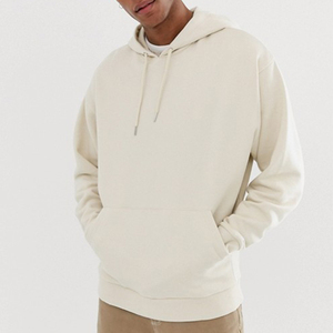 Sweat à capuche OEM blanc uni chaud pour homme, personnalisable, épais - Product Image 1