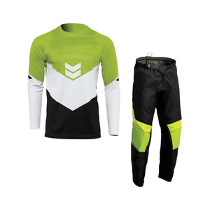 Maillot de course pour homme à manches longues, coloris vert, blanc, noir, en polyester, séchage rapide, toutes saisons, vêtements de moto - Product Image 1