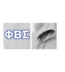 Sudadera con Capucha Bordada Gris de Invierno Phi Beta Sigma, Sudadera Informal Unisex de Forro Polar con Logotipo de Letras Griegas en la Parte Delantera, 100% Algodón - Product Image 5