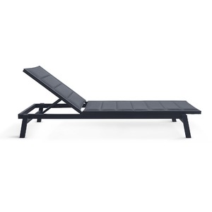 Chaise longue d'extérieur moderne avec structure en acier et coussin en oléfine pour usage en terrasse - Product Image 3