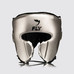 Leather Boxing Head Guard MMA <b>Gloves</b> <b>Silver</b> Green Lace-Up Sparring Training Gear for Adults Martial Arts Lightweight Waterproof - Product Image 5