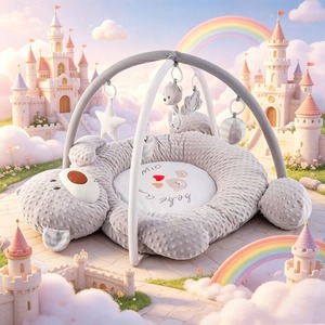 Tapis de jeu en peluche Baleine bleue avec arche d'activités pour bébés de 0 à 24 mois, jouet doux unisexe - Product Image 3