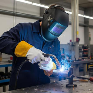 Guantes de Soldadura de Cuero Vacuno con Puño Elástico, Resistentes al Fuego, para Trabajo Pesado y Bomberos - Product Image 5