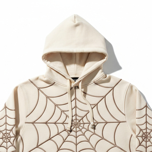 Sudadera con capucha OEM personalizada al por mayor, sudadera de forro polar lisa para hombre, chándal con pedrería, ropa urbana unisex de fábrica - Product Image 4