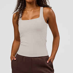 Top Deportivo Corto de Yoga con Logotipo Personalizado, Cuello Cuadrado, para Mujer - Product Image 1