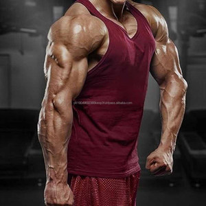 Débardeur personnalisé pour homme sans manches en coton de haute qualité, débardeur uni pour homme pour l'entraînement, décontracté et respirant - Product Image 5