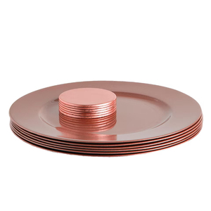 Assiettes rondes en cuivre faites à la main, parfaites pour la maison, les hôtels, les mariages, la vaisselle de table et les plats – En promotion - Product Image 2