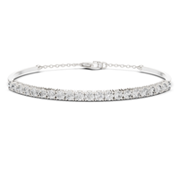 Bracelet en argent sterling 925 serti de pierres précieuses, fait main, pour femme, prix imbattable, certifié CVD IGI.