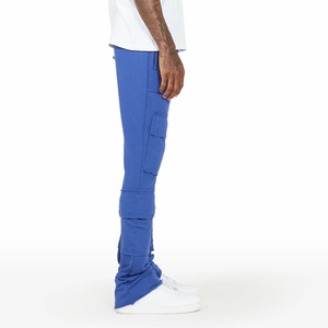 <b>Vintage</b> Casual Style Men Colorblock Stacked Sweatpants Heavyweight Fleece Flare <b>Track</b> <b>Pants</b> - Product Image 2