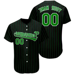 Camiseta de béisbol personalizada, camiseta personalizada de moda, camiseta de béisbol al por mayor, bordado personalizado de alta calidad, Color negro y verde - Product Image 3