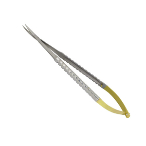 Micro-ciseaux Castroviejo Premium TC 12 cm avec inserts en carbure de tungstène, acier inoxydable de haute qualité, outil de microchirurgie supérieur - Product Image 1