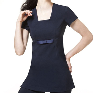 Tunique de travail pour femme, uniforme de spa, salon de beauté, dentiste, thérapeute, haut décontracté long pour femme - Product Image 6