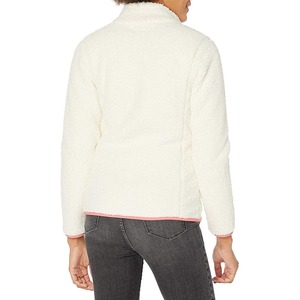 <b>Women's</b> <b>Black</b> <b>Fleece</b> Jacket Full Sleeve Stand Collar Zipper Closure Windproof Winter Warm Outerwear - Product Image 4