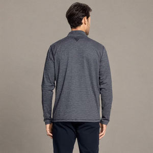 T-shirt à manches longues pour homme de haute qualité, col montant, fermeture éclair 3/4, couleur personnalisable, coupe classique, tissu polyester/coton, écologique - Product Image 6