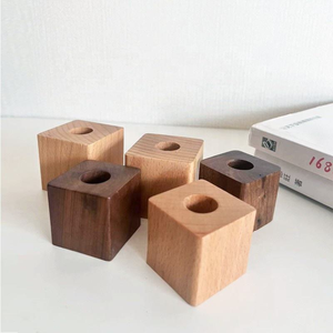 Walnut Wood Pen Holder Simple Solid Creative Wooden <b>Storage</b> for <b>Tabletop</b> Study and Desk for Home Decoration - Product Image 4